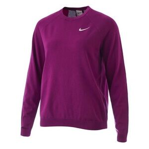 Nike $110 Tour Crewneck Classic Fit Golf Sweater Viotech/White DR5338-503 Medium